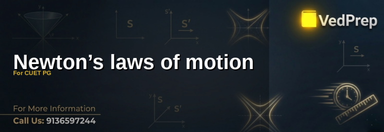 Newton’s laws of motion explained with diagrams for CUET PG preparation