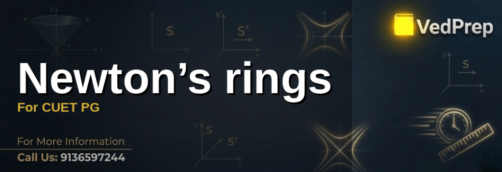 Newton’s rings For CUET PG explained – VedPrep exam preparation guide