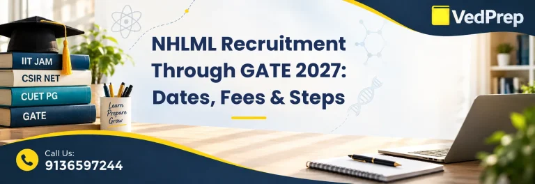Engineering graduate preparing for NHLML recruitment through GATE exam with documents and laptop