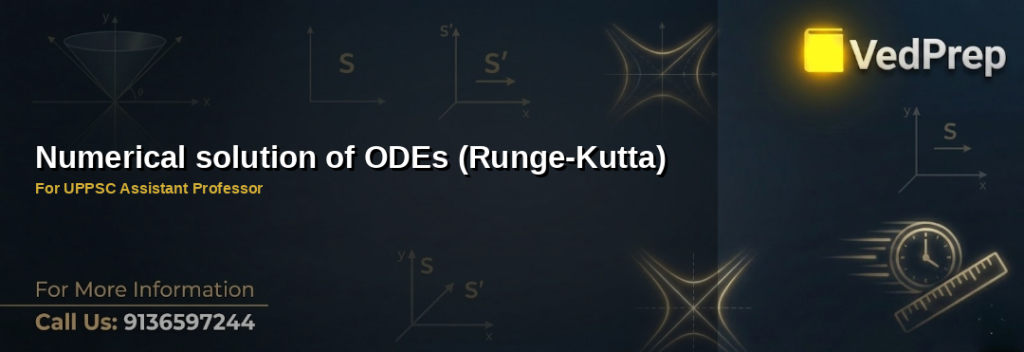 A detailed illustration showing the step-by-step process of Runge-Kutta methods for solving ODEs