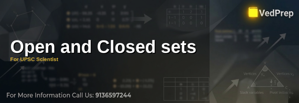 A visual representation of open and closed sets in real analysis for UPSC Scientist preparation