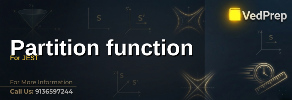 A detailed diagram illustrating the partition function for JEST, showing energy levels and Boltzmann factors in statistical mechanics
