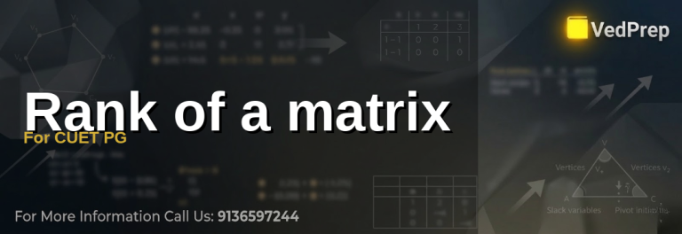 Rank of a matrix for cuet pg