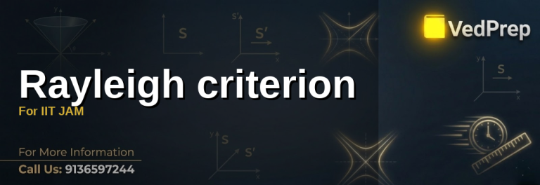 Understanding the Rayleigh criterion For IIT JAM with a telescope and light waves diagram