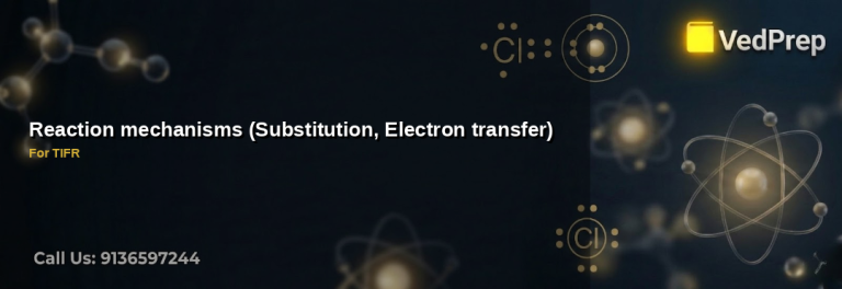 A detailed diagram illustrating substitution electron transfer mechanisms in organic chemistry for TIFR exam preparation