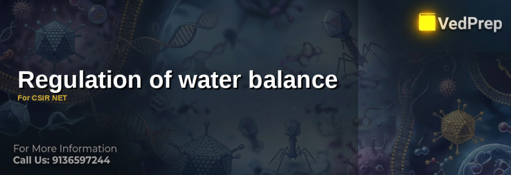 Regulation of water balance