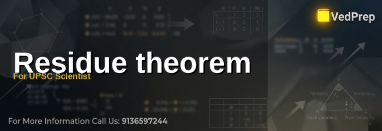 A detailed diagram illustrating the residue theorem for upsc scientist with complex plane contours and singularities