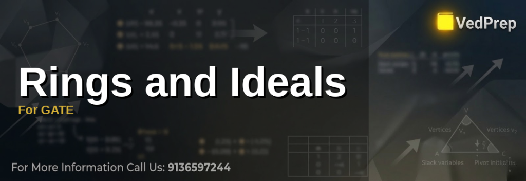 A mathematician solving complex equations involving rings and ideals for GATE preparation