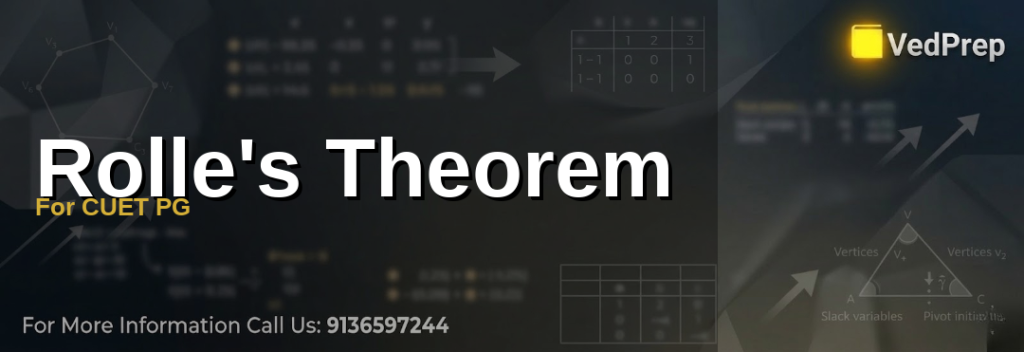 Rolle's Theorem for cuet pg
