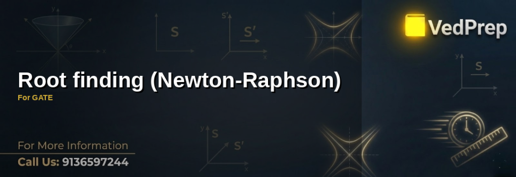 Newton-Raphson method explained with step-by-step root finding for GATE preparation