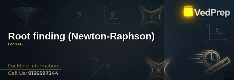 Newton-Raphson method explained with step-by-step root finding for GATE preparation