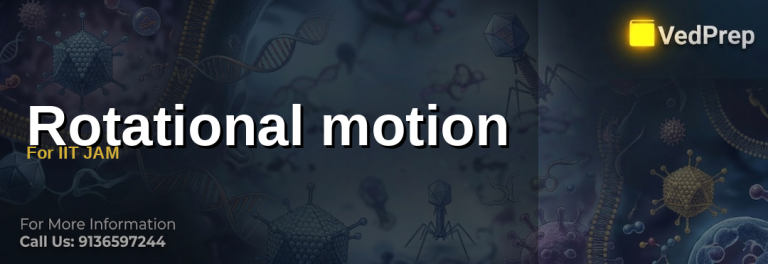 Essential rotational motion concepts for IIT JAM with formulas and solved problems