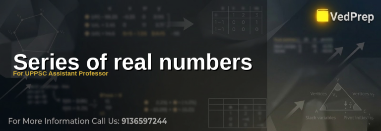 A mathematician analyzing series of real numbers with convergence diagrams on a chalkboard