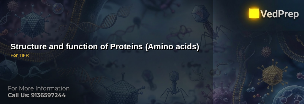 Amino acid structure and protein folding visualization for TIFR exam preparation