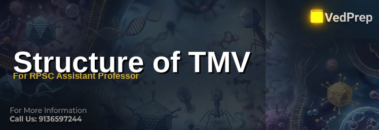 Detailed illustration of the TMV structure showing its helical symmetry and key dimensions for RPSC exam preparation
