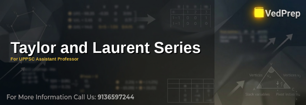 A detailed diagram illustrating Taylor and Laurent series expansions around singularities and regular points in complex analysis