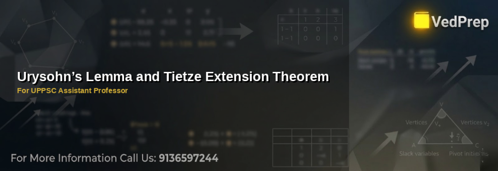 Illustration of Urysohn’s Lemma and Tietze Extension Theorem in topology with continuous function mapping