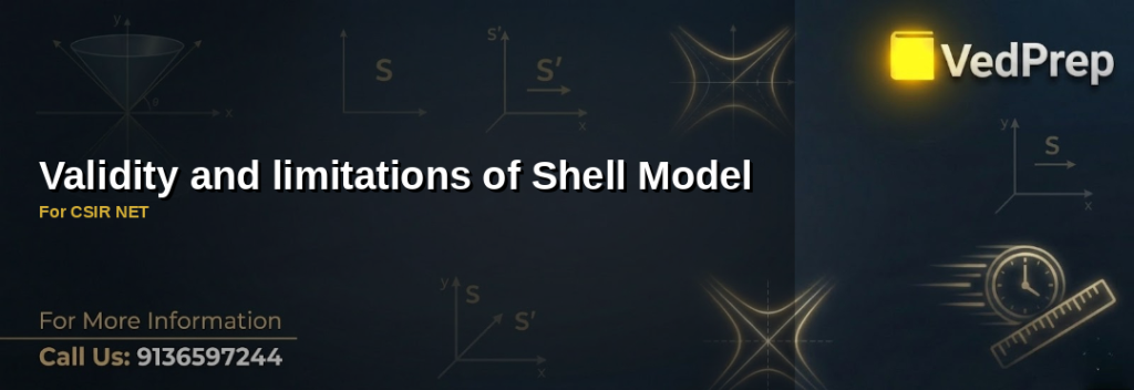 Shell Model validity and limitations diagram for atomic structure