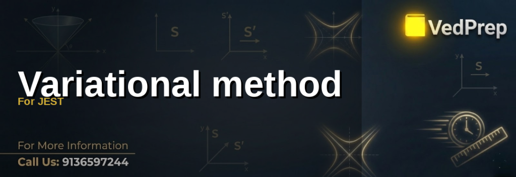 A scientist analyzing quantum mechanics principles using the variational method in JEST for ground state energy calculations
