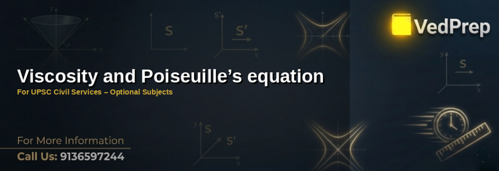 Understanding viscosity and Poiseuille’s equation for fluid dynamics in UPSC Civil Services preparation