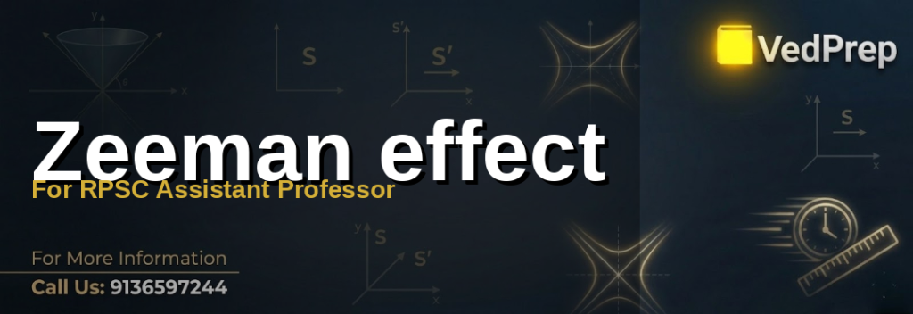 Understanding the Zeeman effect for RPSC Assistant Professor preparation with spectral line splitting diagrams