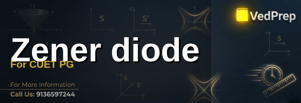 A detailed schematic of a zener diode circuit used for voltage regulation in electronics, essential for zener diode for CUET PG preparation