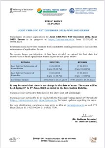 CSIR-UGC NET Registration Date Extended