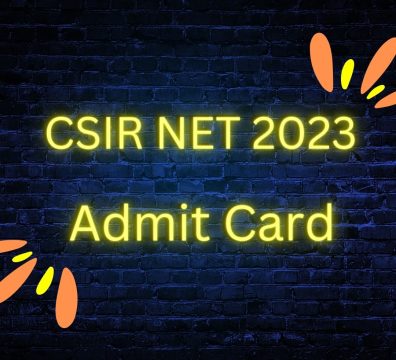 csir net admit card 2023